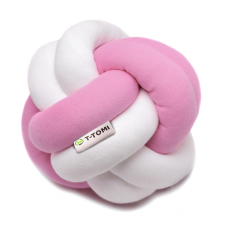 T-tomi "Első játékom" puha fonott labda, 20 cm, fehér-rózsaszín egyéb bébijáték
