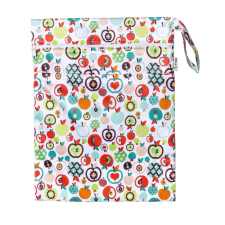 T-tomi vízálló PUL pelenkatároló zsák két zsebbel, Gyümölcsök mosható pelenka