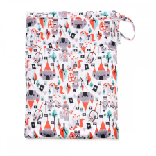 T-tomi vízálló PUL pelenkatároló zsák két zsebbel, Lovagok mosható pelenka