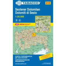 Tabacco 010. Dolomiti di Sesto, Sextener Dolomiten turista térkép Tabacco 1: 25 000 térkép
