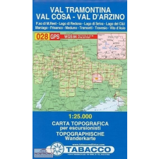 Tabacco 028. Val Tramontina - Val Cosa - Val D Arzino turista térkép Tabacco 1: 25 000 térkép