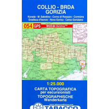 Tabacco 054. Gollio, Brda, Gorizia, Hiking map of Gorizi turista térkép Tabacco 1: 25 000 térkép