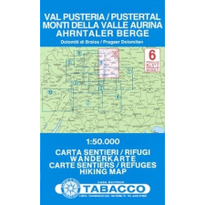 Tabacco 6. PUSTERTAL - AHRNTALER BERGE / VAL PUSTERIA - MONTI DELLA VALLE AURINA turista térkép Tabacco 1: 50 000 térkép