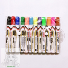  Táblamarker készlet, 2 mm, kúpos, 12 különböző szín filctoll, marker