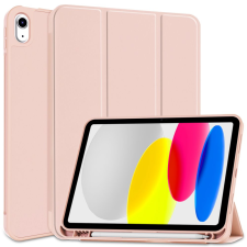 Tablettok iPad 2022 10.9 (iPad 10) - pink smart case, ceruza tartóval tablet tok