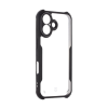Tactical Apple iPhone 16, Szilikon tok, közepesen ütésálló, légpárnás sarok, Tactical Quantum Stealth, átlátszó/fekete