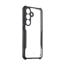 Tactical Quantum Stealth Samsung Galaxy Galaxy S25 hátlap tok, átlátszó/fekete tok és táska