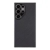 Tactical Samsung Galaxy S24 Ultra SM-S928, Műanyag hátlap védőtok, közepesen ütésálló, aramidszállal, Magsafe töltővel kompatibilis, karbon minta, Tactical MagForce Aramid, fekete