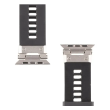  Tactical Tough Band Apple Watch Ultra mágneses szilikon szíj, fekete okosóra kellék