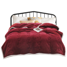  Takaró, háromrétegű kivitel, puha flanel anyag, bor, 180x200 cm lakástextília