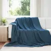  Takarók 6 pcs Sötétkék 270 x 240 cm Gyapjú