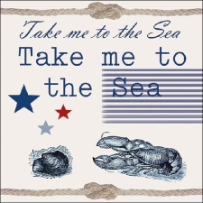 Take Me To The Sea papírszalvéta 33x33cm,20db-os asztalterítő és szalvéta