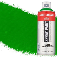 Talens Amsterdam vízbázisú akrilfesték spray, 400 ml - 618, permanent green light akrilfesték