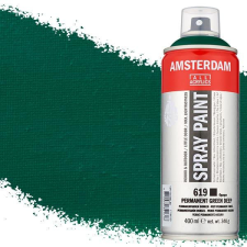 Talens Amsterdam vízbázisú akrilfesték spray, 400 ml - 619, permanent green deep akrilfesték