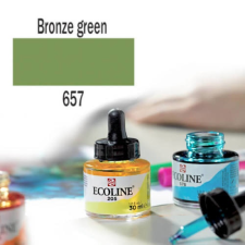 Talens Ecoline akvarellfesték koncentrátum, 30 ml - 657, bronze green akvarell