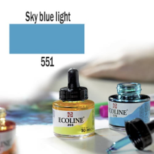  Talens Ecoline folyékony akvarell festék, 30 ml - 551, sky blue light akvarell