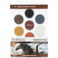 Talens PanPastel tégelyes porpasztell készlet, 7 db + kiegészítők - Sketch and Tone pasztellkréta