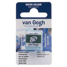 Talens Van Gogh szilkés akvarellfesték, 1/2 szilke - 675, phthalo green akvarell