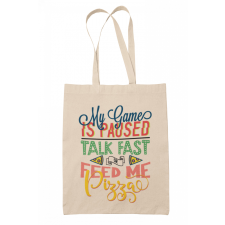 Talk fast or feed me pizza - Vászontáska kézitáska és bőrönd