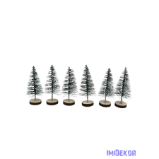  Talpas fenyő 6,5 cm*6 db - Sötét Zöld dekorációs kellék