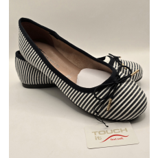  Tamaris Navy Strips balerina cipő