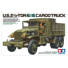 tamiya 1/35 2.5 tonnás 6x6 amerikai szállító teherautó modell makett
