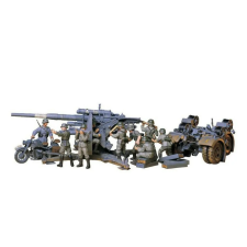  Tamiya 1:35 German Flak 8,8 w/Motorcycle - 35017 makett