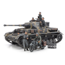 tamiya Panzerkampfwagen IV Ausf.G Német tank műanyag modell (1:35) (25209) autópálya és játékautó