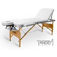 TANDEM Basic-3 összecsukható favázas masszázságy Szín: fehér szépségápolási bútor