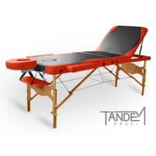  TANDEM Profi W3D Duo összecsukható favázas masszázságy Szín: fekete-narancs szépségápolási bútor