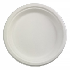 - Tányér lapos eldobható papír BIO Cukornád lebomló 22cm 125 db/csomag party kellék