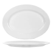  TÁNYÉR OVÁLIS OPÁL 35,5X25CM FEHÉR