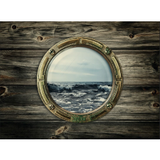  Tapéta A tenger a lőrésen keresztül, 350 x 250 cm tapéta, díszléc és más dekoráció