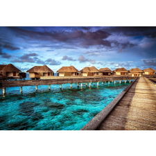  Tapéta Bora Bora házak, 300 x 250 cm tapéta, díszléc és más dekoráció