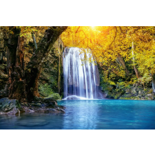  Tapéta Cascada47 Őszi erdei vízesés, 350 x 200 cm tapéta, díszléc és más dekoráció