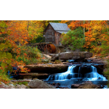 Tapéta malom vízeséssel, 400 x 250 cm tapéta, díszléc és más dekoráció