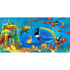  Tapéta víz alatti világ, korallzátony, 400 x 250 cm tapéta, díszléc és más dekoráció