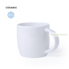  Tarbox fehér kerámia bögre, 380ml bögrék, csészék