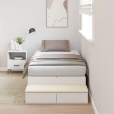  Tároló Ágykeret Fehér 90x190 cm ágy és ágykellék