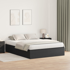 Tároló Ágykeret Fekete Tölgy 200x200 cm ágy és ágykellék