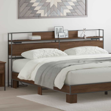  Tároló fejtámla fejtámlával barna tölgy 200 cm Faanyag ágy és ágykellék