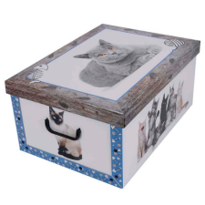 Tárolódoboz Miss Space MAXI 51x37x24 cm Cica kék bútor