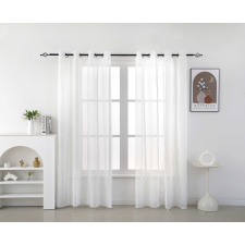 TASMA fehér függöny mintával 140x250 cm Felfüggesztés: Fém gyűrűk lakástextília