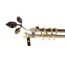  Tata óarany 2 rudas fém karnis szett - 240 cm karnis, függönyrúd