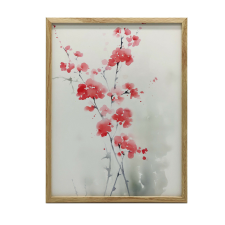 TAVASZI CSERESZNYEFA KERET FALI PLAKAT 50x70 CM MATTE grafika, keretezett kép