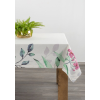  Tavaszi hangulatú asztalterítő rózsaszín virágokkal Fehér 140x280 cm