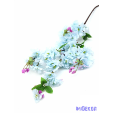  Tavaszi virágos ág 110cm - Világos Kék dekoráció