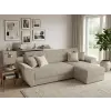  TAVERO L alakú kihúzható sarokkanapé, 251x140 cm, világos bézs, univerzális  Poso 100