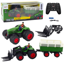  Távirányítású traktor utánfutóval és villával távirányítós modell