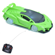 Távirányítós Famous Car sportautó vezeték nélküli távirányítóval, zöld távirányítós modell